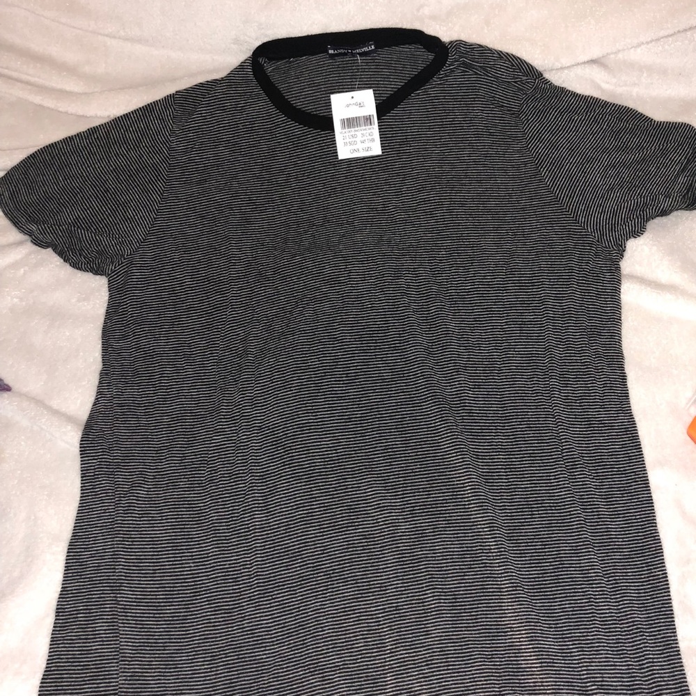 BRAND NEW grey striped t shirt dress